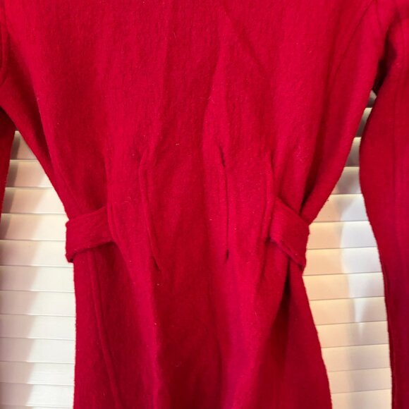 Cabi women's cardigan sweater jacket medium snap closure tie shawl collar red - Picture 9 of 13